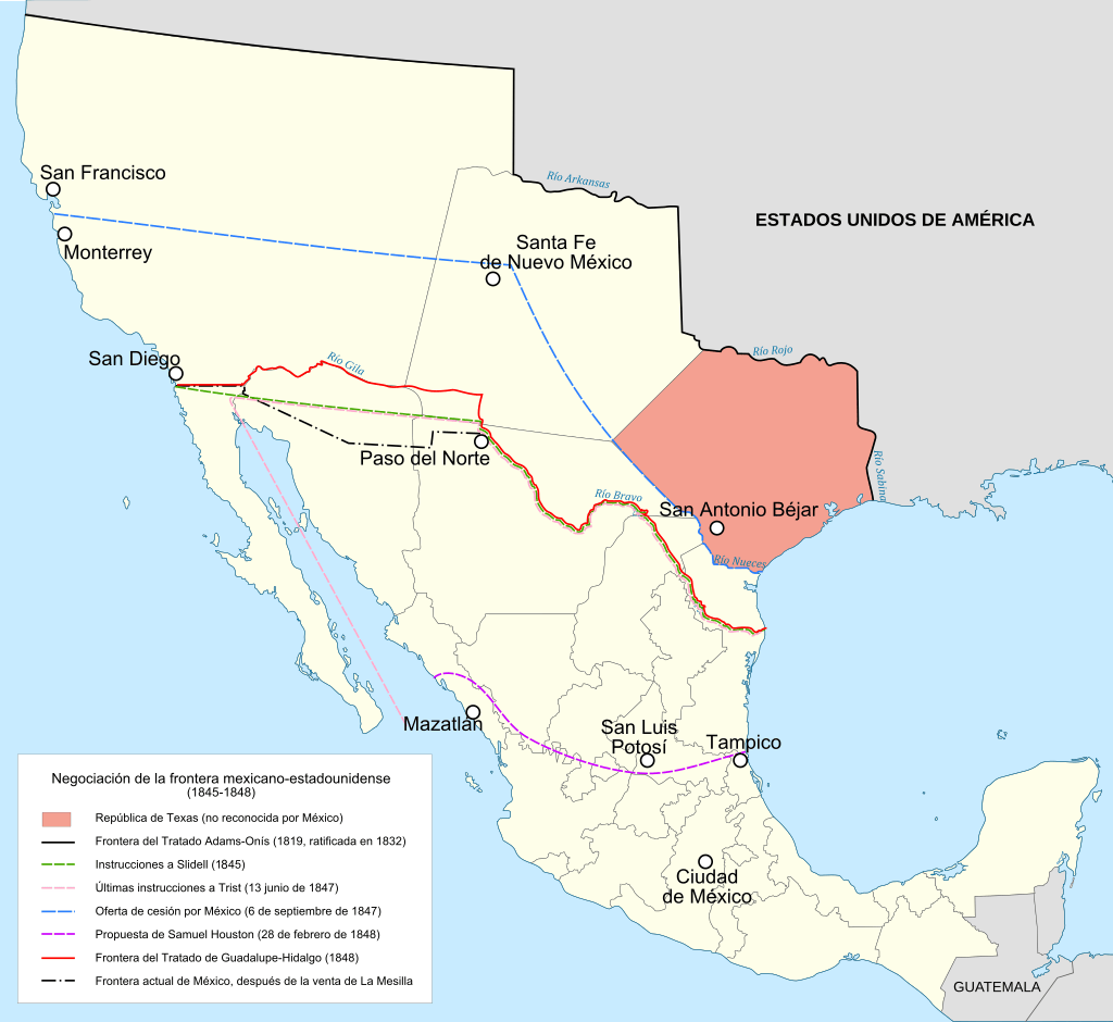 méxico,estados unidos,intervenciones militares,tratados,territorio mexicano,tratado de guadalupe hidalgo,tratado de bucareli,tlcan,t-mec,despojo territorial,la mesilla,texas,california,santa anna,expansión territorial,política mexicana,historia mexicana,relaciones bilaterales,robert lansing,proyecto saguaro